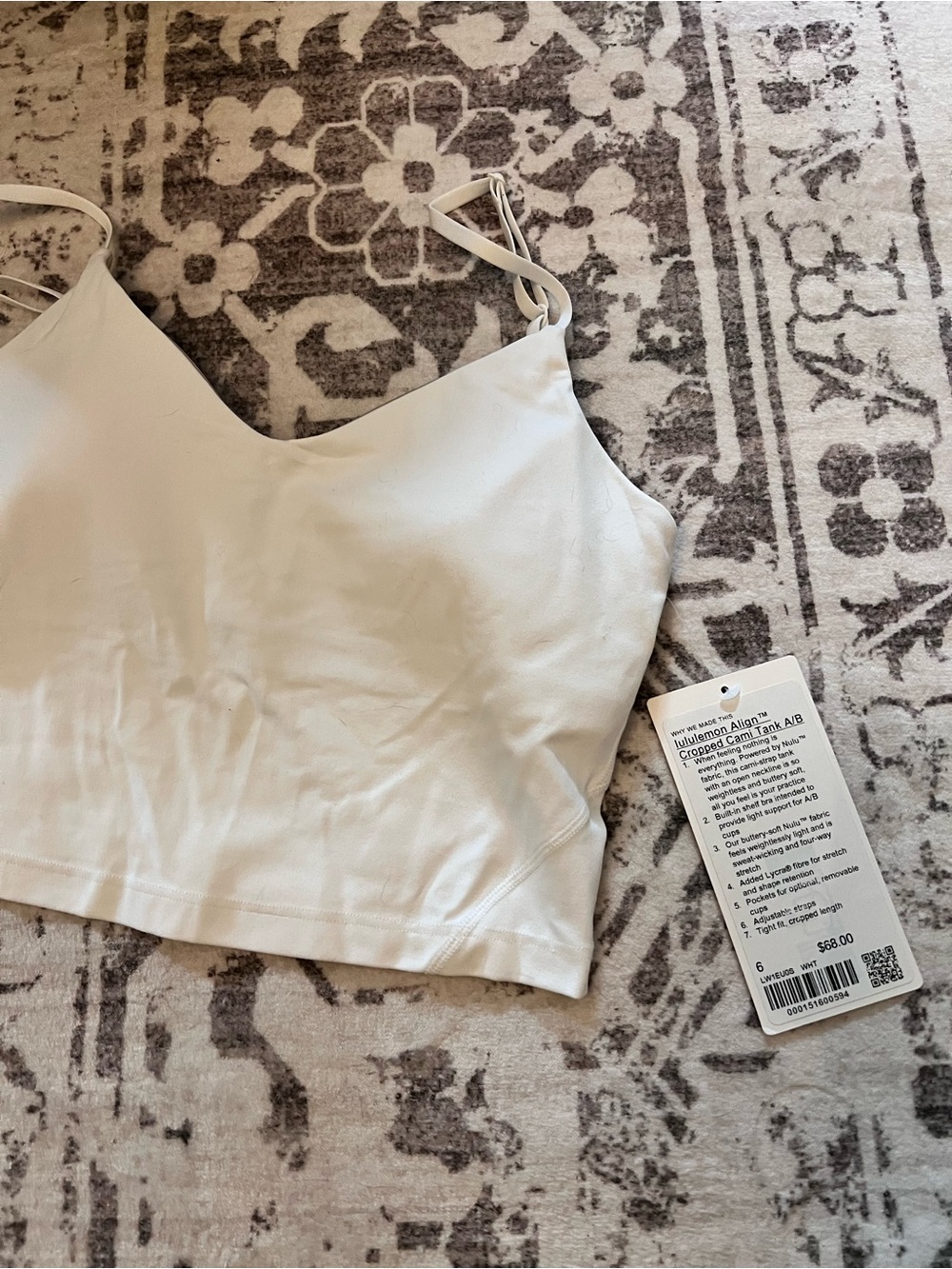 lululemon Align™ Cropped Cami Tank Top
Light Support, A/B Cup in White. Sz 6 - Picture 6 of 6